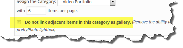 do not link adjacent items in portfolio
